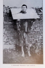 Prisoner Wearing Cangue Wooden Collar China Original 1901 Photo Print 10x7