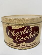 Vintage Charles Cookies Tin - 8.25
