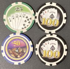 4 Souvenir Las Vegas Nevada Casino Poker Chips picture