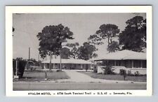 Sarasota FL-Florida, Avalon Motel, U.S. 41 Tamiami Trail, Vintage c1960 Postcard picture