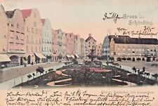 SCHARDING AUSTRIA~OBERER STADTPLATZ mit LINZERTHOR~1900 J HEINDL TINTED POSTCARD picture