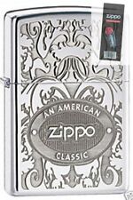 Zippo 24751 american classic chrome Lighter + FLINT PACK picture