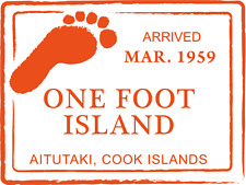 One Foot Island Cook Islands Passport Travel Car Bumper Sticker Decal 5