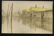Rppc Rutland Vt Vermont Spruce St Nov 4 1927 Flood Destruction Submerged Old Car picture