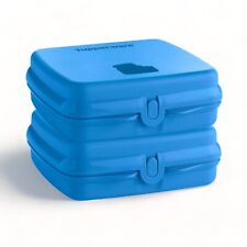 Tupperware Sandwich Keepers Set of 2 Blue  New Ships Free picture