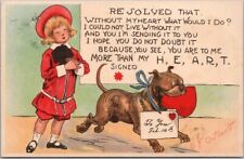Tuck's BUSTER BROWN Valentine's Day Postcard Artist-Signed OUTCAULT 1908 Cancel picture