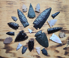 Authentic Native American Arrowheads Lot Spearheads Estate Largest Is 4.5