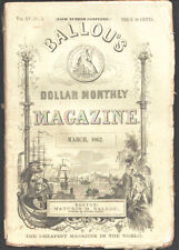 Ballou's Dollar Monthly 3/1862-Civil War era mag-Dobbs Ferry NY-Richmond VA-H... picture