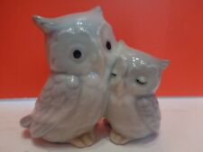 VTG Otagiri Two Owls, Porcelain Figurine Mother & Baby -Japan picture