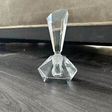 Retro Perfume Bottle Refillable Empty Crystal - Art Deco Hollywood Regency Vntg picture