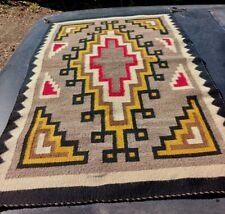 **AWESOME  VINTAGE NATIVE AMERICAN NAVAJO RUG RIGHT COLORS  VERY NICE * picture