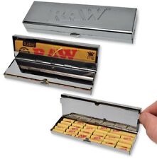 RAW Metal Storage Case - Holds King Size Rolling Papers& up to 30 PreRolled Tips picture