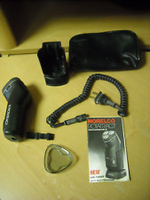 Vintage Norelco Rotatract HP-1337 Electronic Shaver w stand & power cord & bag picture