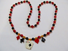 Lucky Four Aces Playing Cards Poker Mardi Gras Beads picture