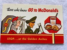 Vintage 1962 - Those who know go to McDonalds Postcard picture