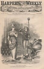 Antique Rare Harper's Weekly Cover Spain Accedes To Our Demands Dec 20, 1873 picture