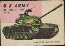 1953 1954 Topps World On Wheels #85 U.S. Army Medium Gun Tank picture