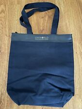 Uniworld River Cruises logo canvas navy blue zippered tote bag inside pocket NEW picture