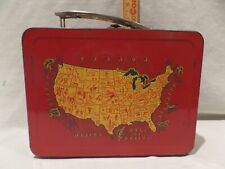 VINTAGE 1954 *UNIVERSAL* ALL-AMERICAN LUNCHBOX MAP OF *UNITED STATES*--RARE picture