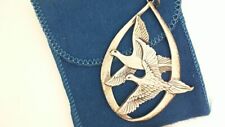 Wallace Sterling Silver 925 Ornament 1972 Peace on Earth Doves 2.5