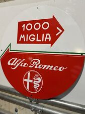 Vintage Style 1000 Miglia Alfa Romeo Racing  Metal  Steel  Quality Heavy  Sign picture