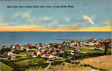 Brant Rock, Ocean Bluffs, MA -- Vintage Linen Postcard picture