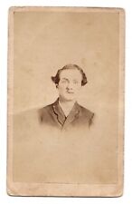 ANTIQUE CDV C. 1860s 3C WASHINGTON CIVIL WAR TAX STAMP HANDSOME MAN URBANA OHIO picture