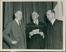 1946 James Rogers Henry Wolfe James Warburg Discussion On Germany Wirephoto 7X9 picture