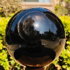 2.94LB Natural Silver Black Obsidian Sphere Quartz Crystal Ball Healing picture