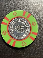 $25 Caribe Hilton San Juan Puerto Rico Casino Chip CHC-25F ***Very Rare*** picture