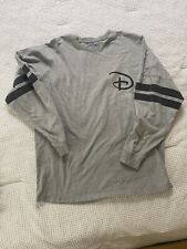 DISNEY MICKEY MOUSE EXPRESS GRAY L/S OVERSIZED JERSEY SHIRT SIZE MEDIUM picture