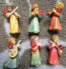 6 Vintage Anri Toriart Angels Playing musical instruments Figurines Italy picture