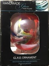 Zorza Hand Made Glass Ornament From Poland Mouth Blown and Hand Decorated 4