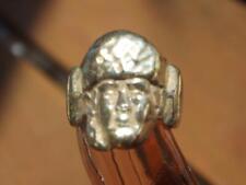 AN EXCELLENT 1950'S { DAVY CROCKETT HEAD in SILVER } PREMIUM CEREAL RING #2 of 4 picture