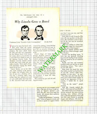 Abraham Lincoln Beard Grace Bedell  - 1952 Article picture