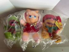 1988 Christmas Muppet Babies plush Fozzie Kermit Miss Piggy set 3 McDonalds NIP picture