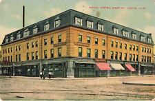 Royal Hotel East St. Louis Illinois IL Street Scene c1910 Postcard picture