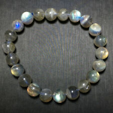 8.2mm Natural Labradorite Purple Light Beads Bracelet AAA  A5 picture