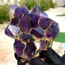 3.82LB Natural Amethyst geode quartz cluster crystal specimen Healing picture