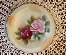 Vintage Chadwick Japan Handpainted  Floral Trinket Dish 4.5” picture