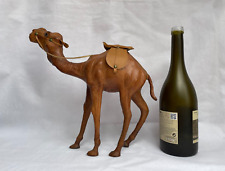 Vintage Leather Dromedary Camel Figure Figurine 31 x 31 cm picture
