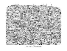 Lincoln Nebraska Montage Print  