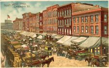 1914 Chicago IL HOLD-TO-LIGHT  postcard,South Water Street, Illinois, Koehler picture
