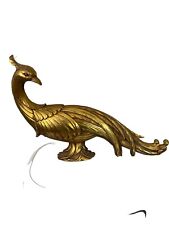 Vintage Syroco MCM Hollywood Regency Gold Gilt Pheasant Peacock Bird Figurine picture