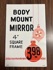 Vintage 1957 11”x7” gambles store display Card Stock Sign Christmas Body Mirror picture