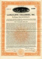 Langcliffe Colliers, Inc. - $1,000 Bond - Mining Bonds picture