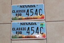 NEVADA A PAIR OF CLASSIC ROD LICENSE PLATES EXC CONDITION # 454C NO RES. picture