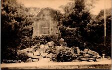 Postcard Titusville Pennsylvania - Monument Marking Orig. Drake Well - Collotype picture