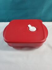 Tupperware Vent N Serve Small Microwaveable 550ml / 2.25 cup Candy Apple Red New picture