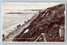 Bournemouth Dorset England Postcard Pier from Zig Zag Path c1930's Vintage picture
